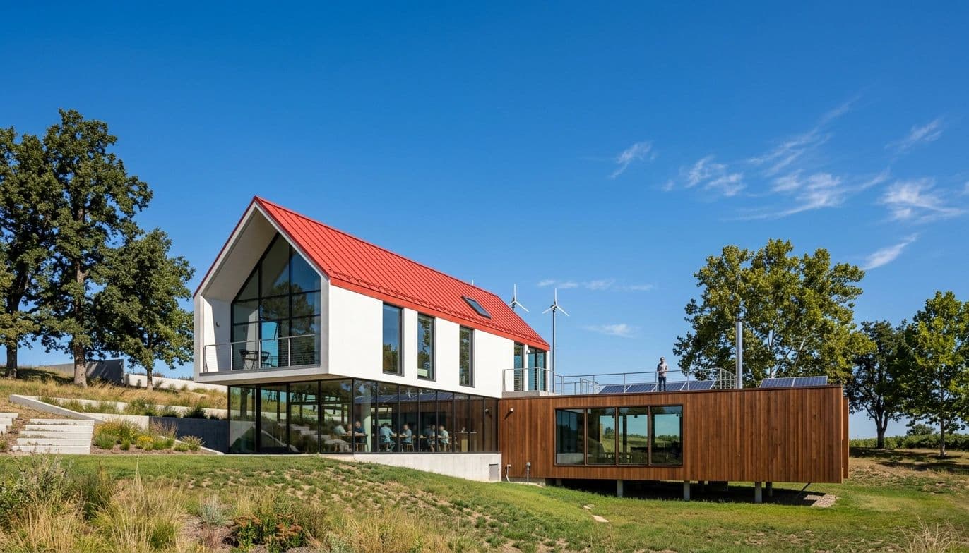 Rendered gabled house