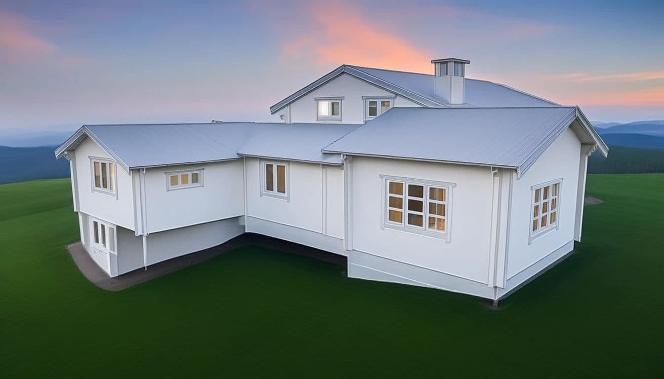 Untextured 3D model of a house